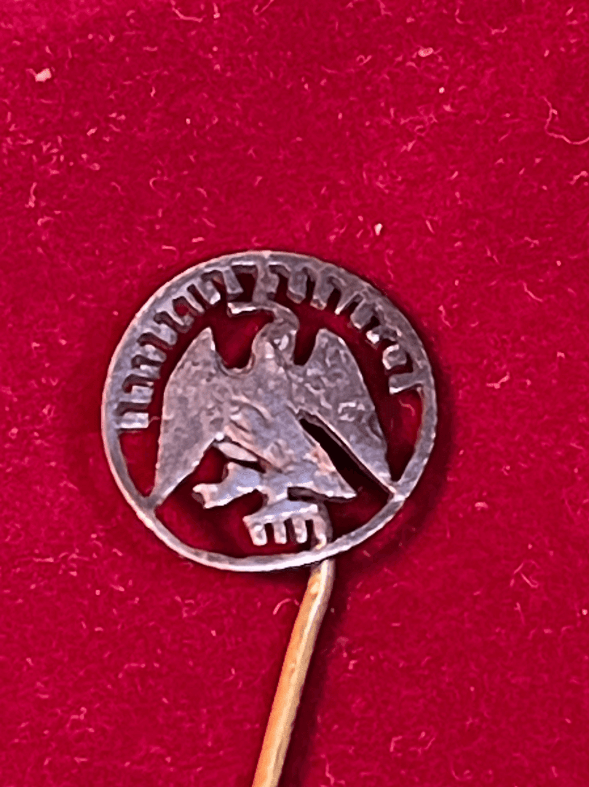 Vintage Mexican Silver Centavos Eagle Stick Pin - Image 1