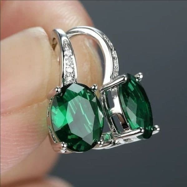 The Opera Night Earrings in Emerald - Image 1