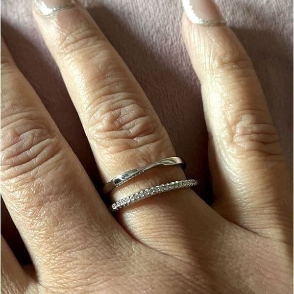 The Twist and Bling Duo Ring in 925 silver - Image 1