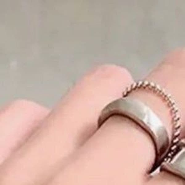 The Modern Chain Ring adjustable in 925 silver - Image 1