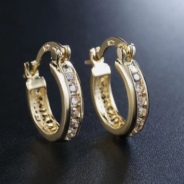 The Dainty Gold Hoop in 14k gold over 925 silver - Image 1