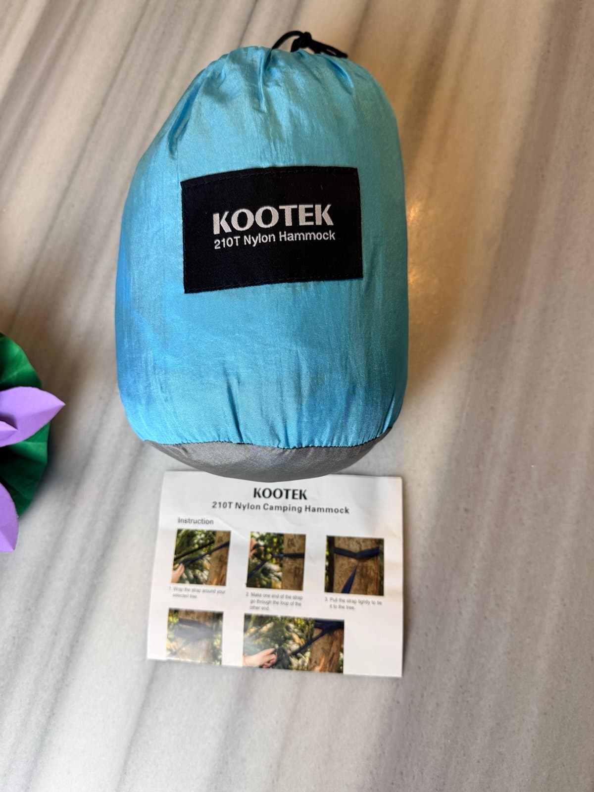 Kootek 210T Nylon Camping Hammock – Lightweight & Portable - Image 1