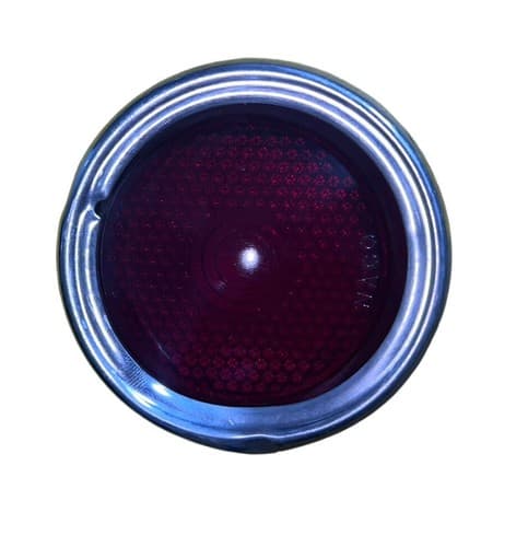 1946-1950 Willys Jeep Wagon GLASS Tail Light Lens Stimsonite AND Plate - Image 1