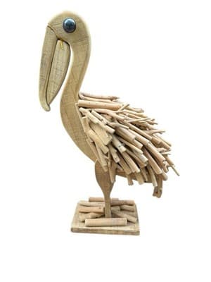 Driftwood Pelican Driftwood Decor-Pelican Decor 23” Tall 15” Long - Image 1