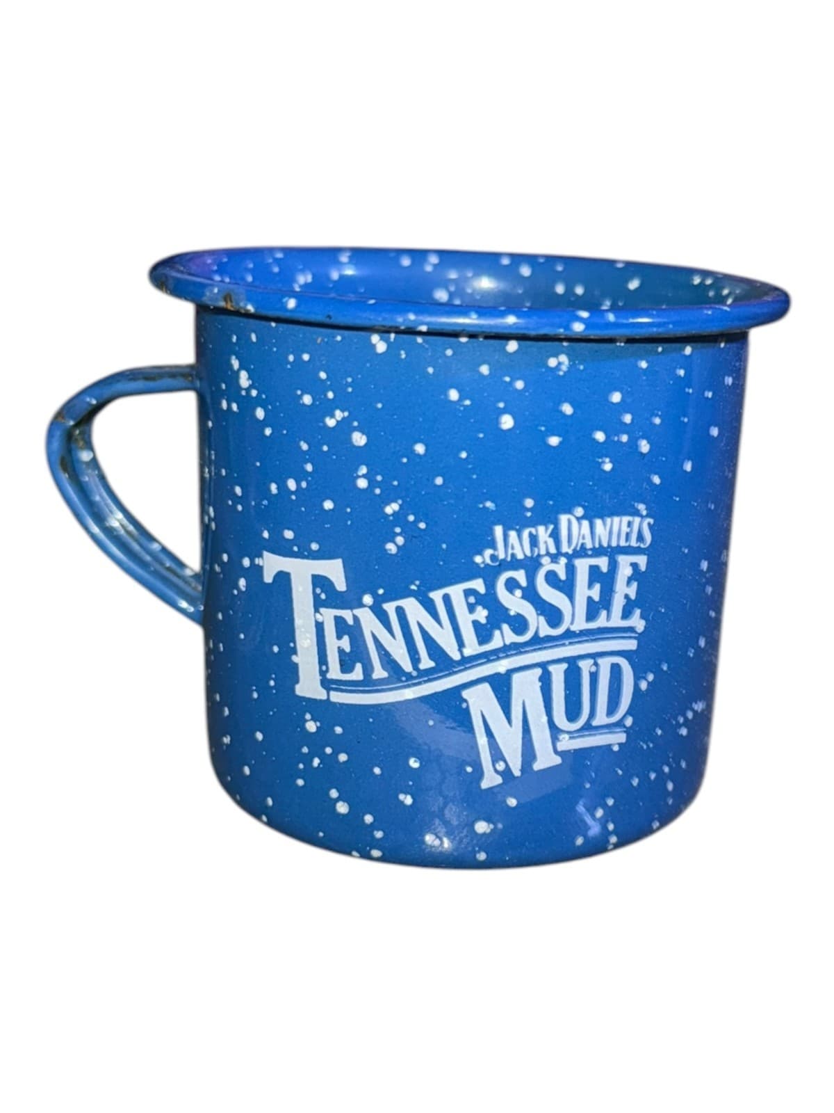 Vintage Jack Daniel's Tennessee Mud Coffee Mug Blue with Handle - Image 1
