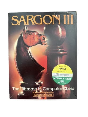 Vintage Sargon III Computer Chess Classic 1983 IBM PC Video Game - Image 1
