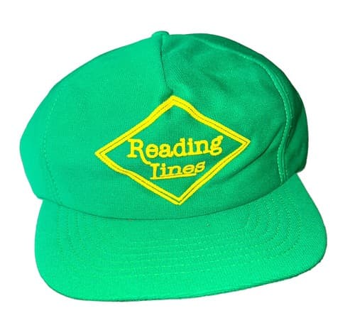 Vintage Reading Lines Railroad Green Trucker Hat Cap Snapback RR Railway - Image 1