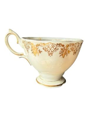 Royal Albert Bone China Gold Scroll Teacup Pedestal Foot England Vintage - Image 1