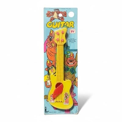 Vintage 1970s Banana Splits Guitar Toy Hanna-Barbera MOC Rare Plastic 1973 NEW - Image 1