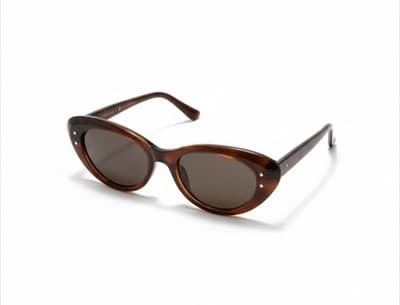 Vintage 60s French Tortoiseshell Oval Sunglasses Paris Mod Retro - Image 1