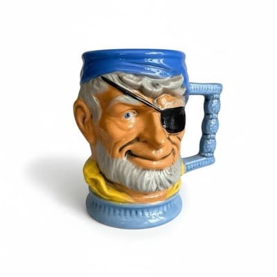 Royal Doulton Pirate Mug One-Eyed Captain Eye Patch Blue Bandana - Image 1