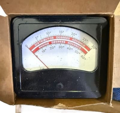 Vintage Sun Electric Distributor Degrees Advance Gauge Model 460 w/ Original Box - Image 1