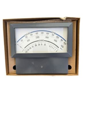Vintage Beede Panel Meter RPM & OHMS NOS - Image 1