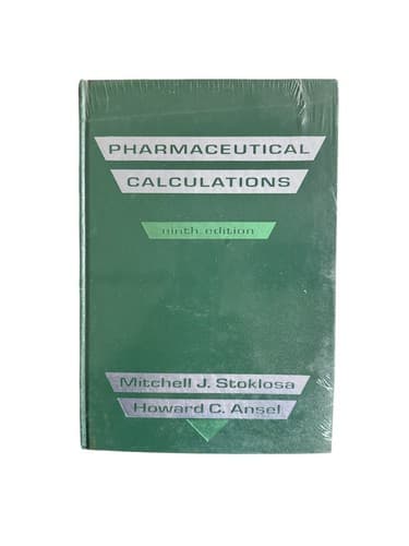 PHARMACEUTICAL CALCULATIONS BY STOKLOSA.9TH EDITION HARCOVER*THD6 - Image 1