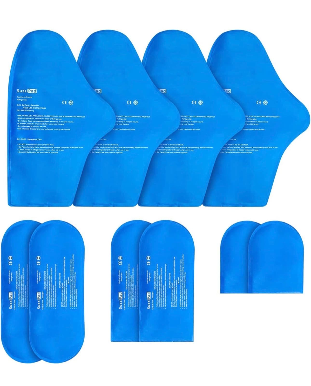 SuzziPad Replacement Gel Ice Packs for Gloves and Socks - Image 1