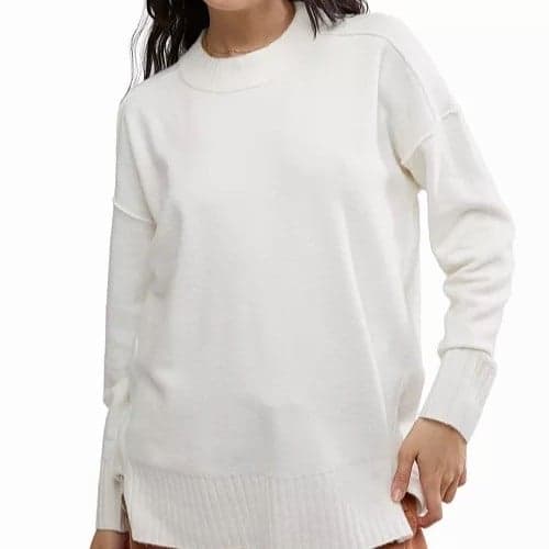 Free People FP Movement Phoebe Pullover Sweater Womens M White Oversized - Image 1