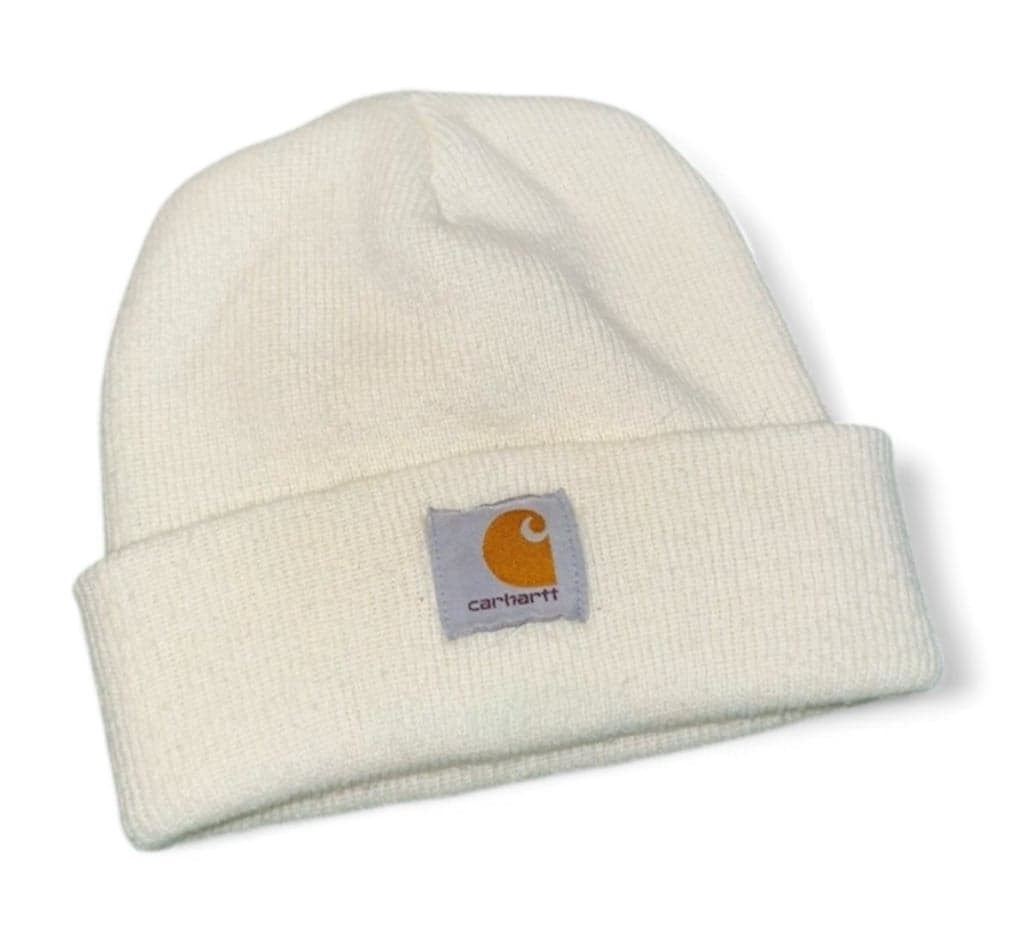 Carhartt Cream White Beanie Hat Adult Unisex - Image 1