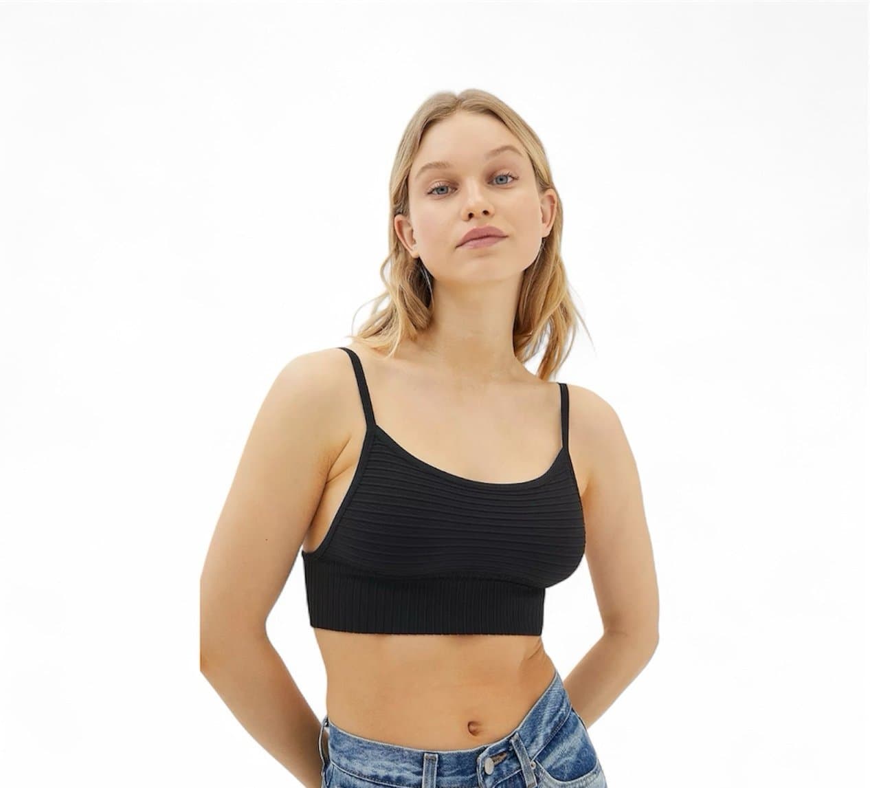 Black Ribbed Bralette by Out From Under x Urban Outfitters Size XS/S - Image 1