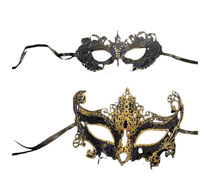 Two Mardi Gras Face Masks - From New Orleans - Image 1