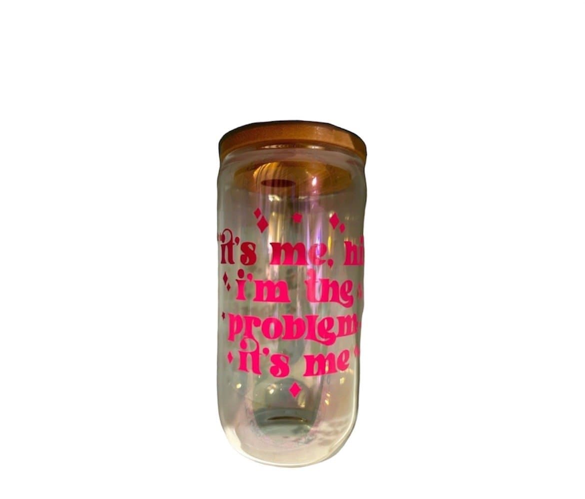 Iridescent Glass Tumbler Taylor Swift Anti-Hero Inspired - Image 1