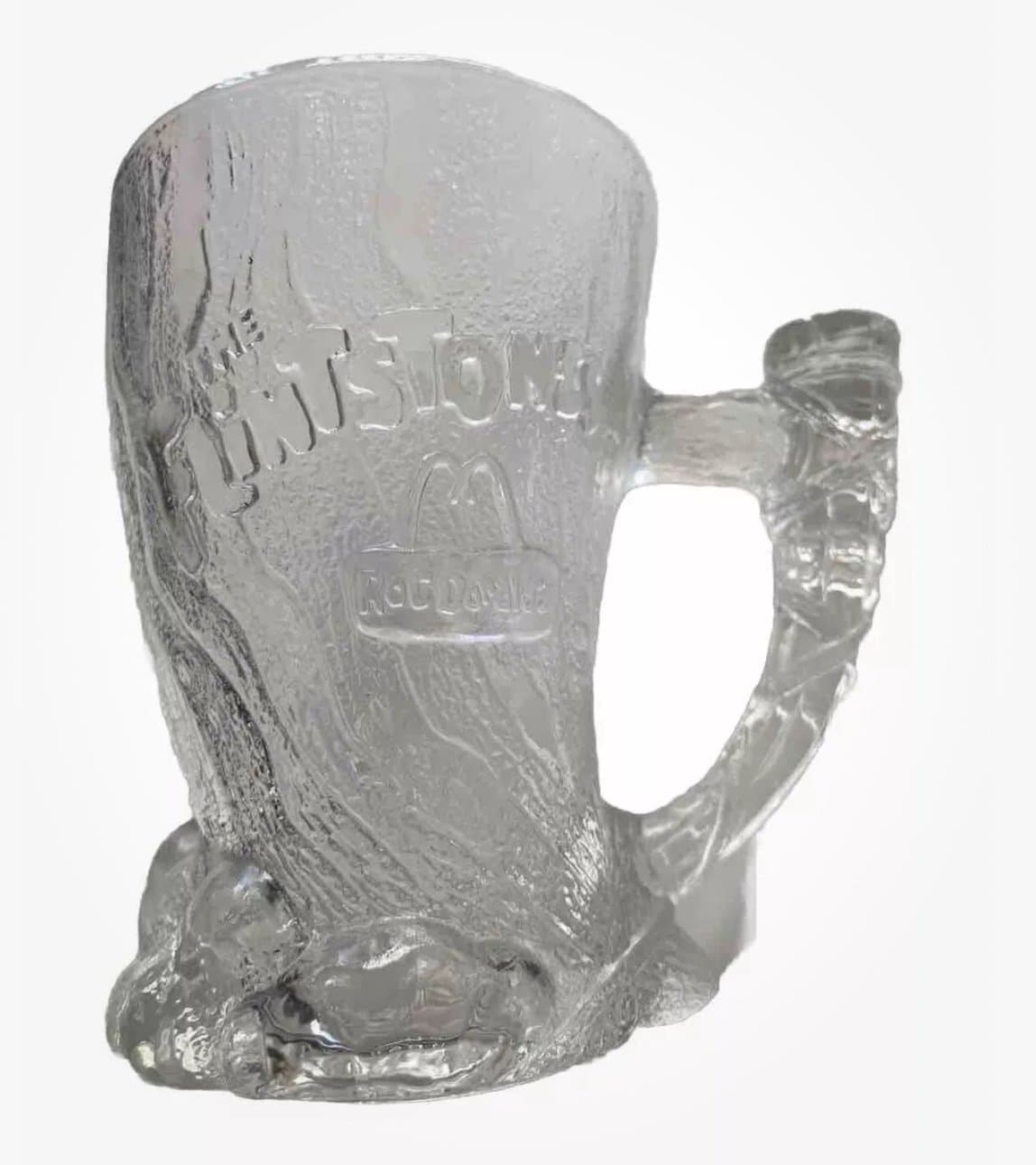 1993 McDonald's RocDonald's Flintstones 3-D Glass Mammoth Mug