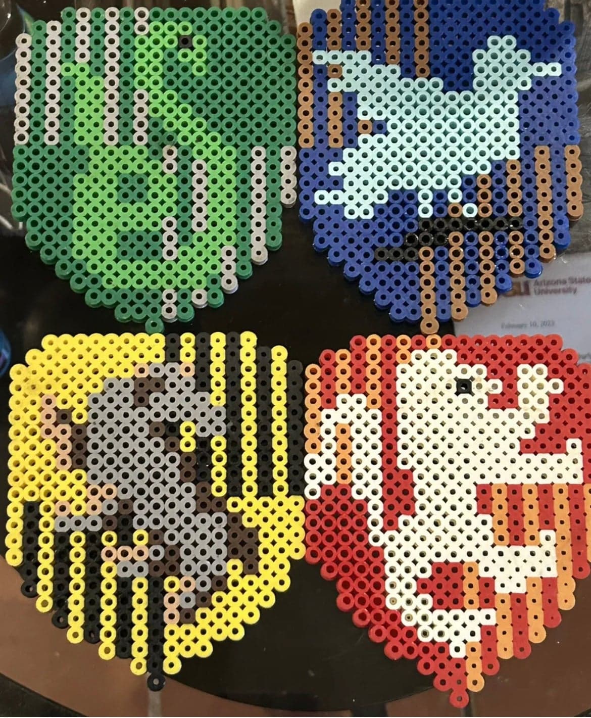 Harry Potter Perler Beads Coaster Set - New, Custom Handmade Set Of 4