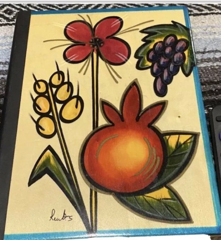 Kakadu Art 100% Custom Piece Office Israeli Art Wooden Note Pad Folder