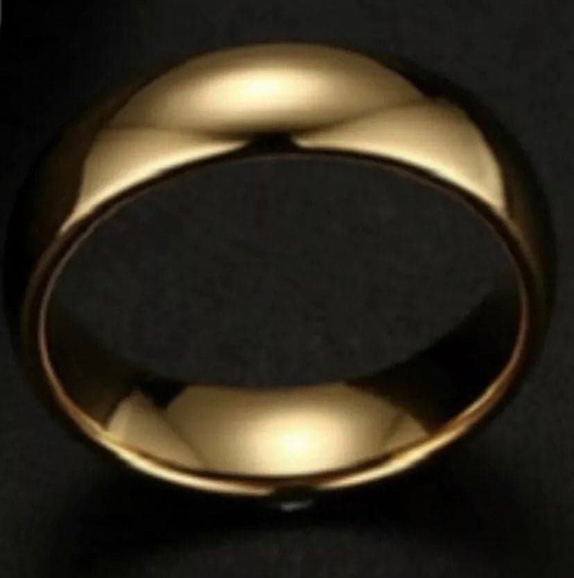 Mens 18k Gold Plated Ring Band Sz 10
