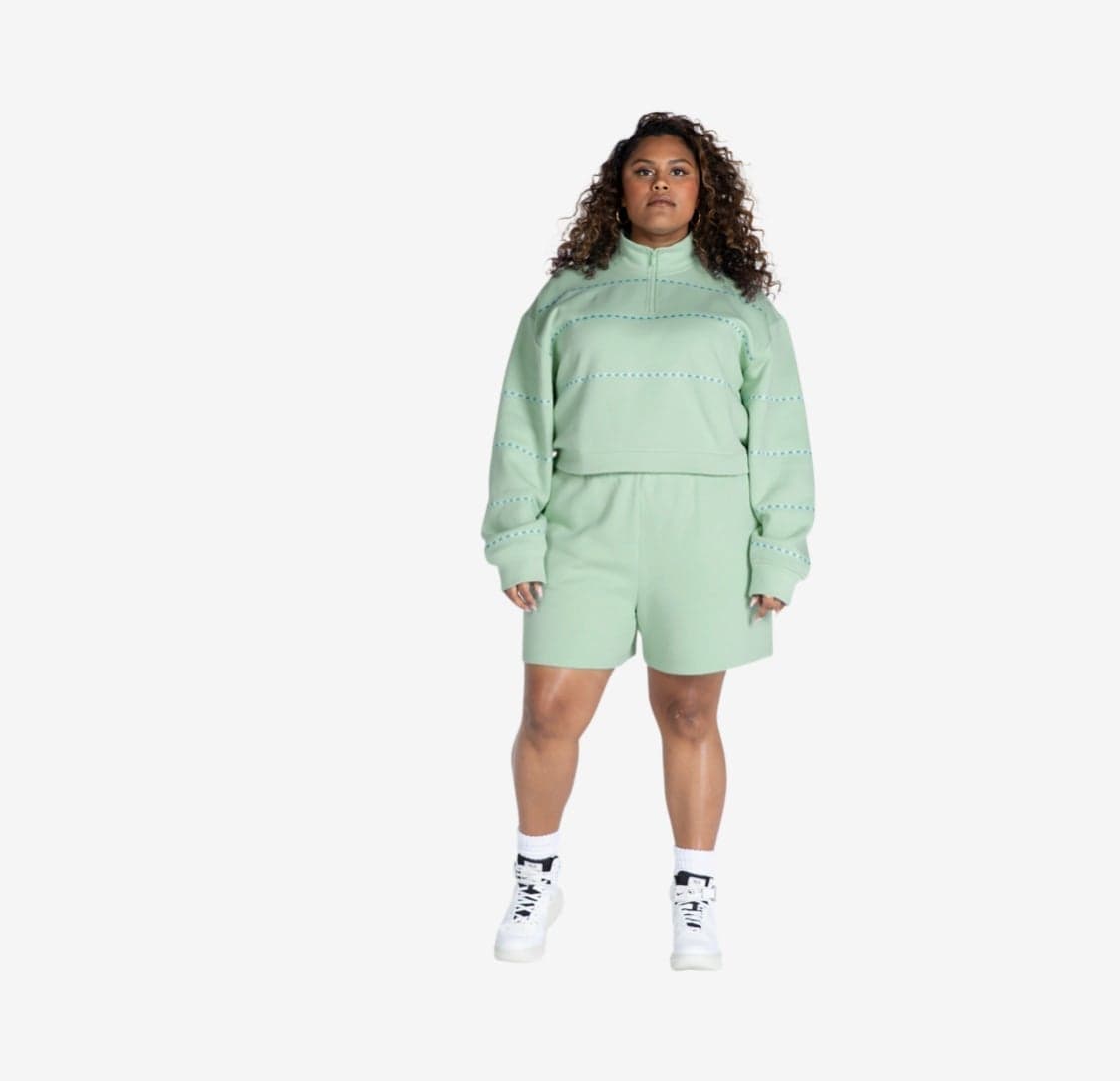 Melody Ehsani Designer Logo Pullover & Shorts Full Sweat Set