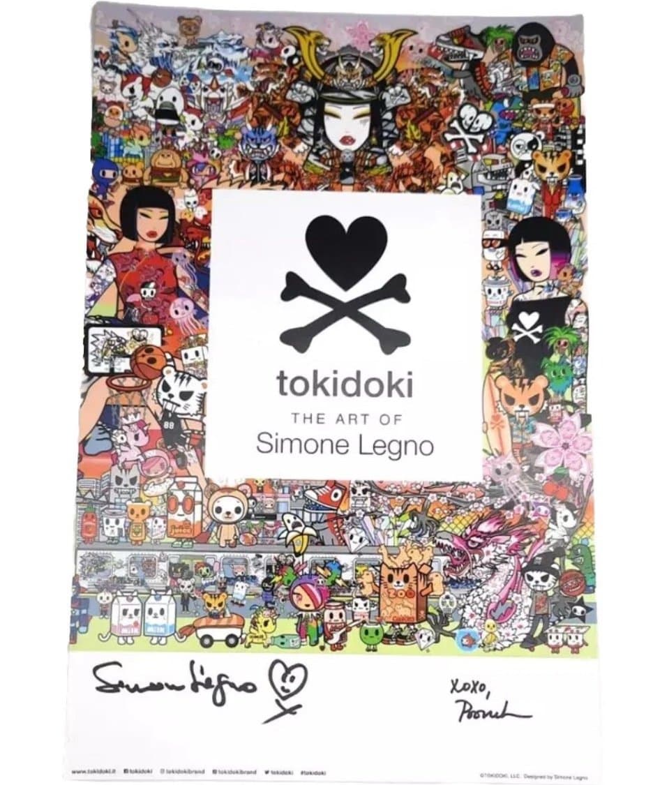 Tokidoki SDCC 2023 Exclusive Poster SIGNED By Simone Legno & Pooneh Mohajer New