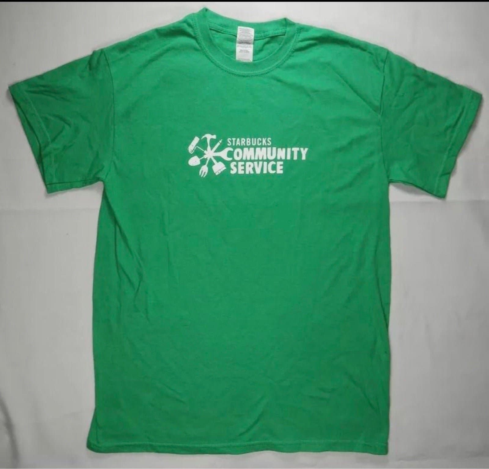 New Starbucks Official Unisex Green Tee Short Sleeve Community Service Logo XS