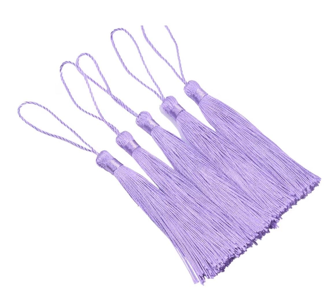 KONMAY 10pcs Silky Handmade Tiny(3.5'') Soft Craft Mini Tassels for Projects