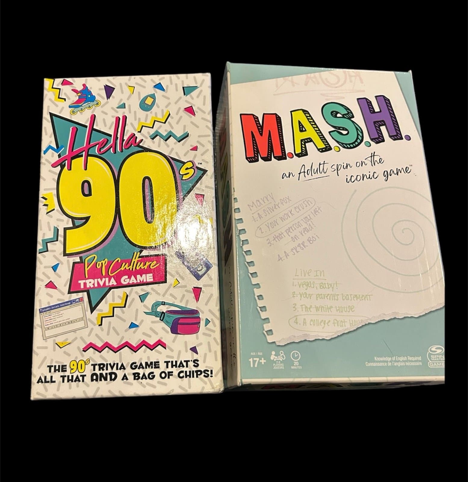 90’s Flashback Card Games - Ser of 2 w/ 90’s Trivia & MASH