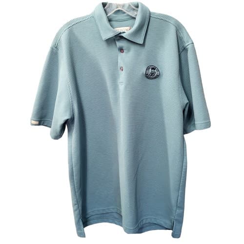 Tehama Club at Blackthorn Mens Golf Shirt Sage Blue L Polyester Hang'em Dry
