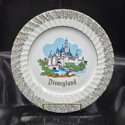 Vintage Disneyland Decorative Plate Castle 10” Walt Disney Souvenir Japan EUC