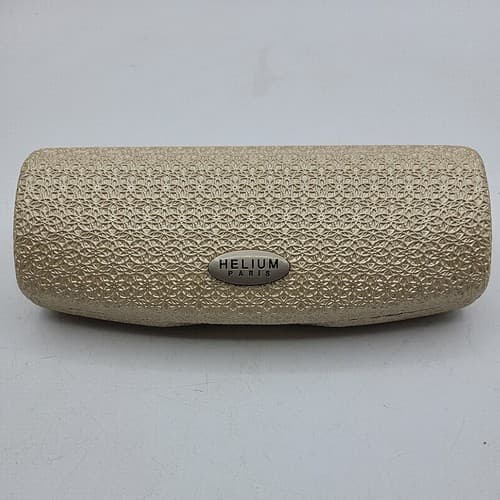 Helium Paris Eyeglasses Hard Case Gold Textured Clamshell Eye Sunglasses Glasses