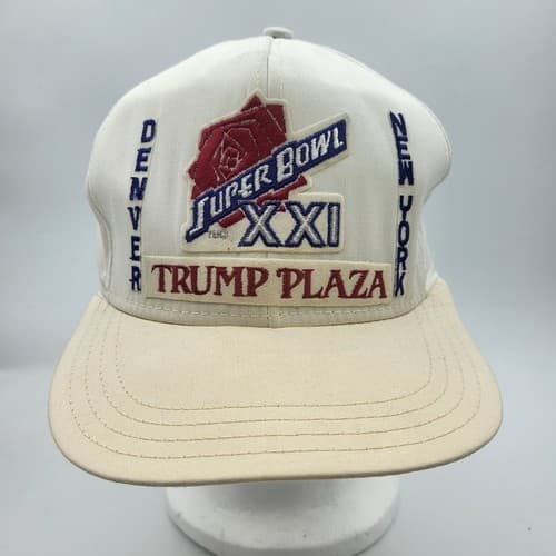 Super Bowl XXI Hat Cap Snapback 1986 Denver New York Rose Bowl Trump Plaza