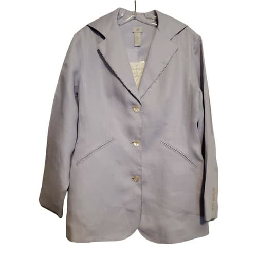 JJill Womens Blazer Jacket 8 Lavender Modal Blend Shaw Collar NWT Spring