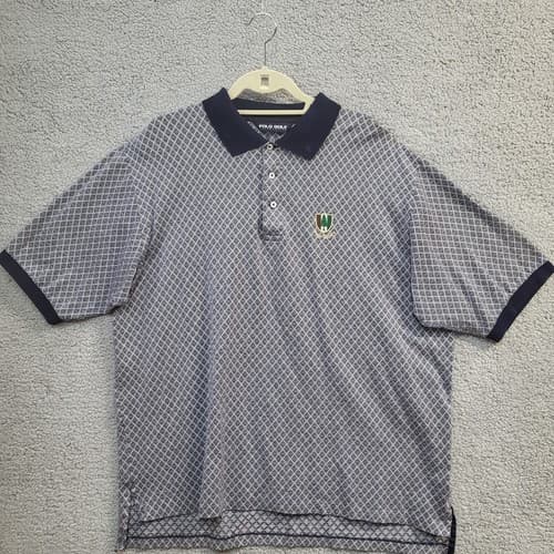 POLO GOLF Ralph Lauren Mens Shirt Blue XL Pima Cotton Pine Valley GC Logo
