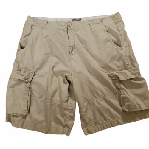 Overdrive Clothing Mens Shorts 38 Cargo Cotton Light Tan/Khaki Deep Pockets