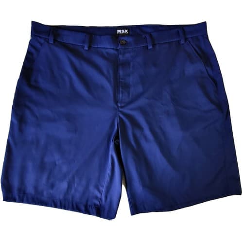 MSX Performance Mens Golf Casual Shorts Navy Blue 46 Flat Front Mesh Pockets