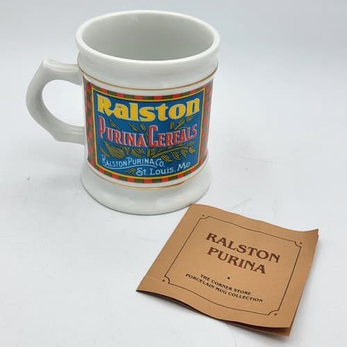 Ralston Purina Co Mug Advertising Porcelain The Corner Store Japan VTG 1982
