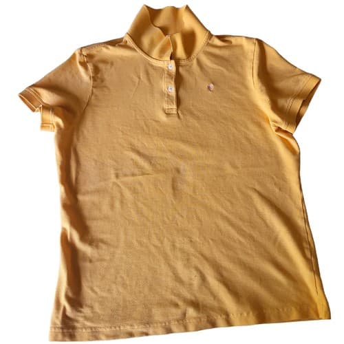 Lilly Pulitzer Womens Shirt Top Polo Orange XL Pima Cotton Spandex Golf Beach