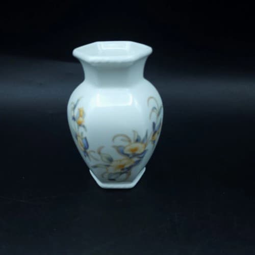 Aynsley Mini Vase Bone China White JUST ORCHIDS 3.25" Made in England Stamped