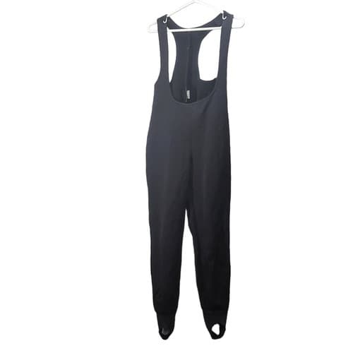 Edelweiss Skiwear Womens One Piece Layer Black 10 Nylon Wool Stirrups Vintage