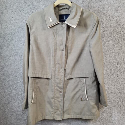 Misty Harbor Signature Womens Raincoat Taupe 10 Spring Lined Carcoat Pockets