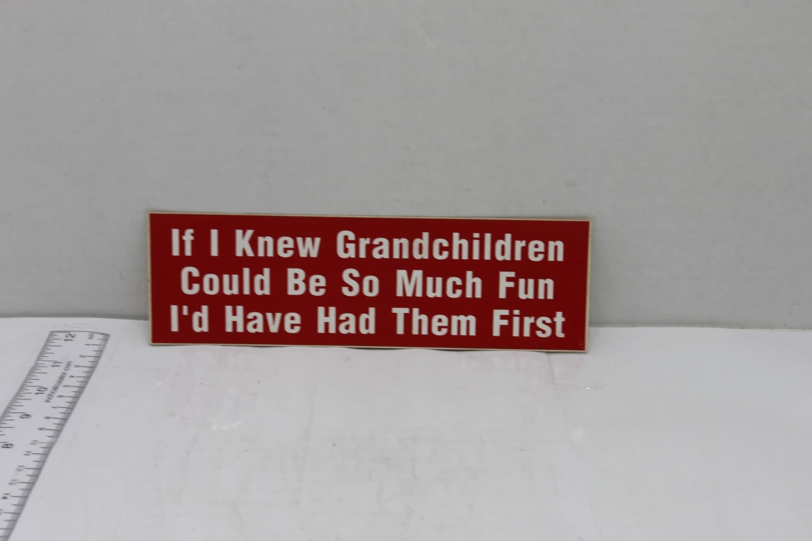 10in x 3in Bumper Sticker "If I knew grandchildren could be so much fun Id have" - Image 1