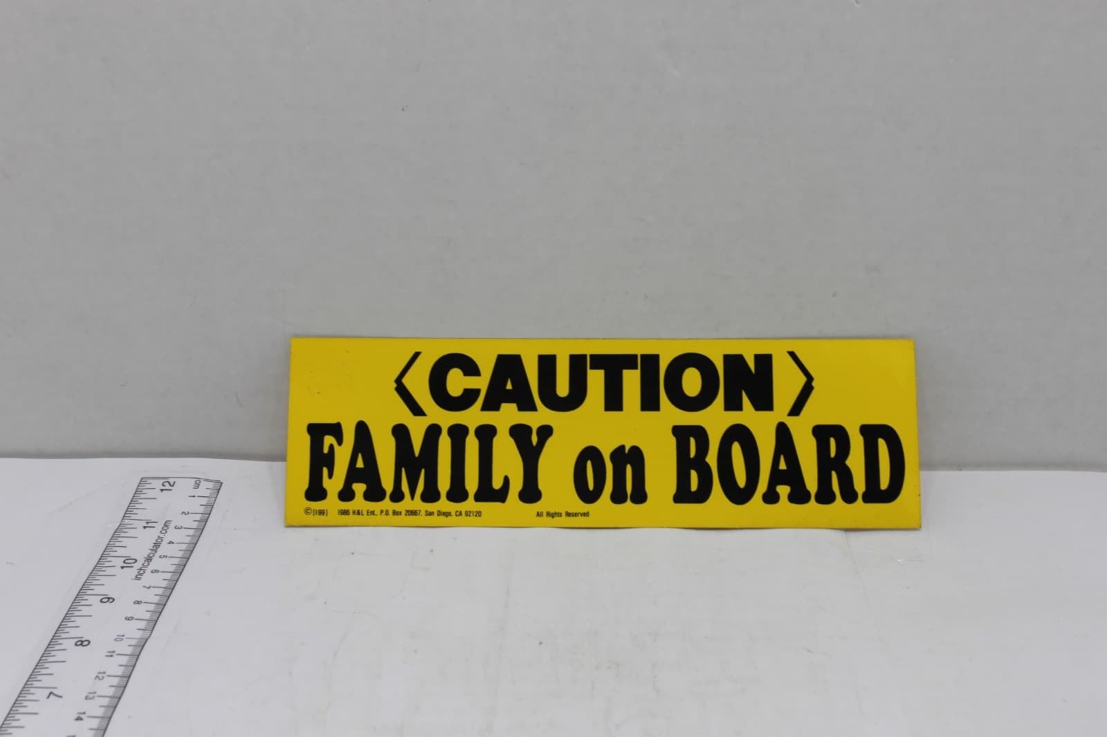 10in x 3in Bumper Sticker "Caution Family On Board" - Image 1