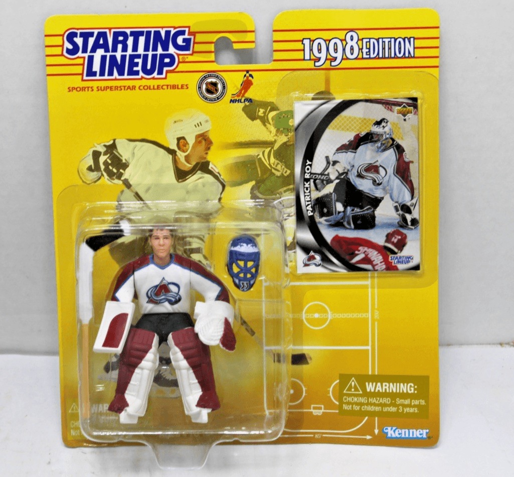 1998 Patrick Roy Starting Lineup Colorado Avalanche NHL Hockey Goalie MOC NRFP - Image 1