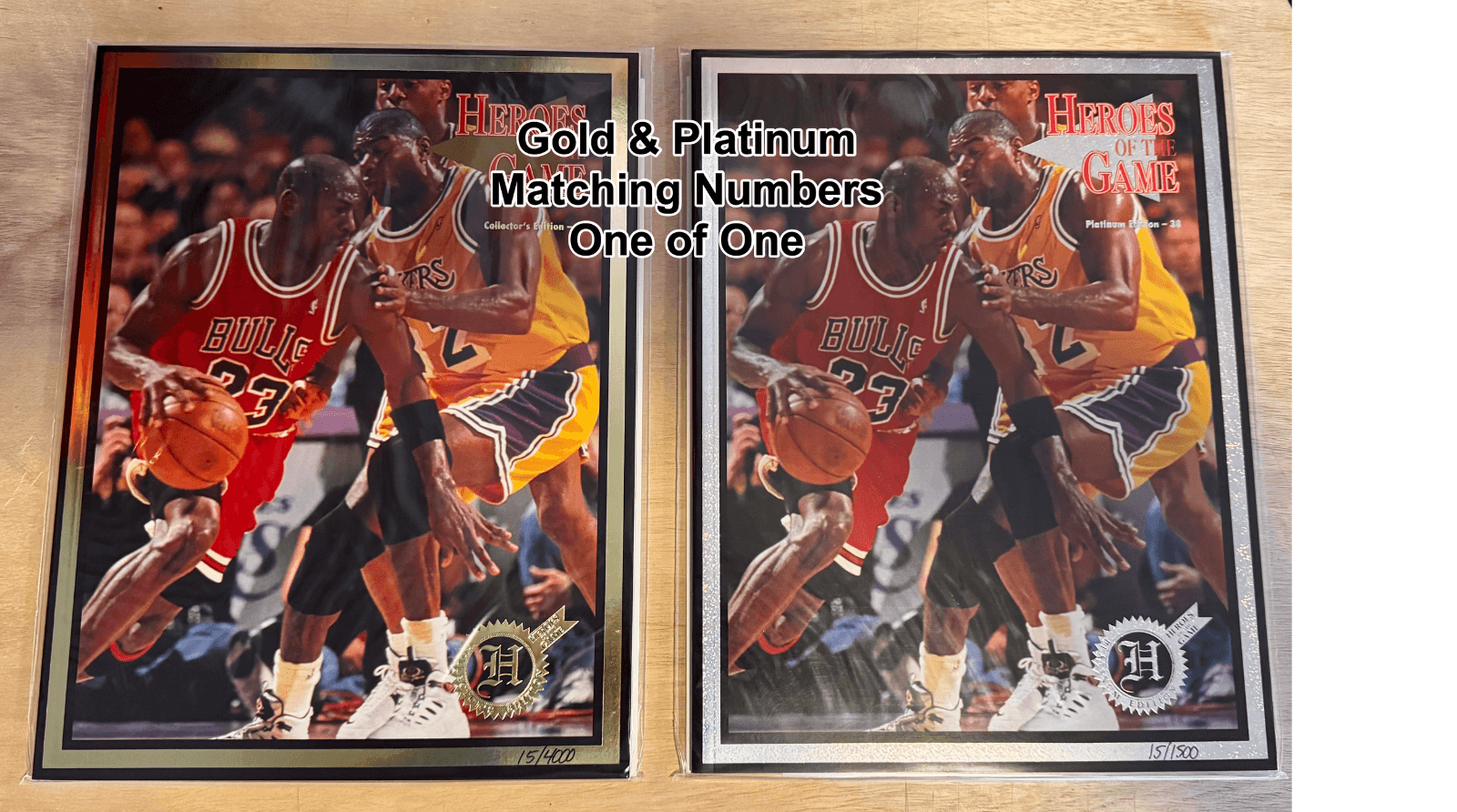 Heros of The Game Michael Jordan #29 15/7500 & 15/1500 Rare Vintage - Image 1